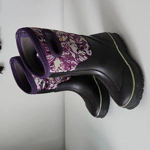 Bogs Kids Purple and Black Rain Boots